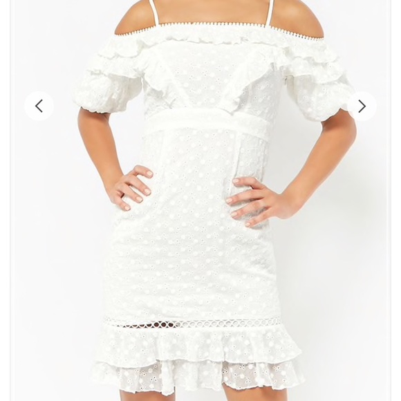 Forever21 White Eyelet Dress - Picture 1 of 2